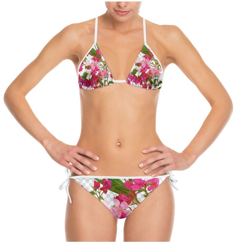 Bikini esclusivo a fiori rosa
