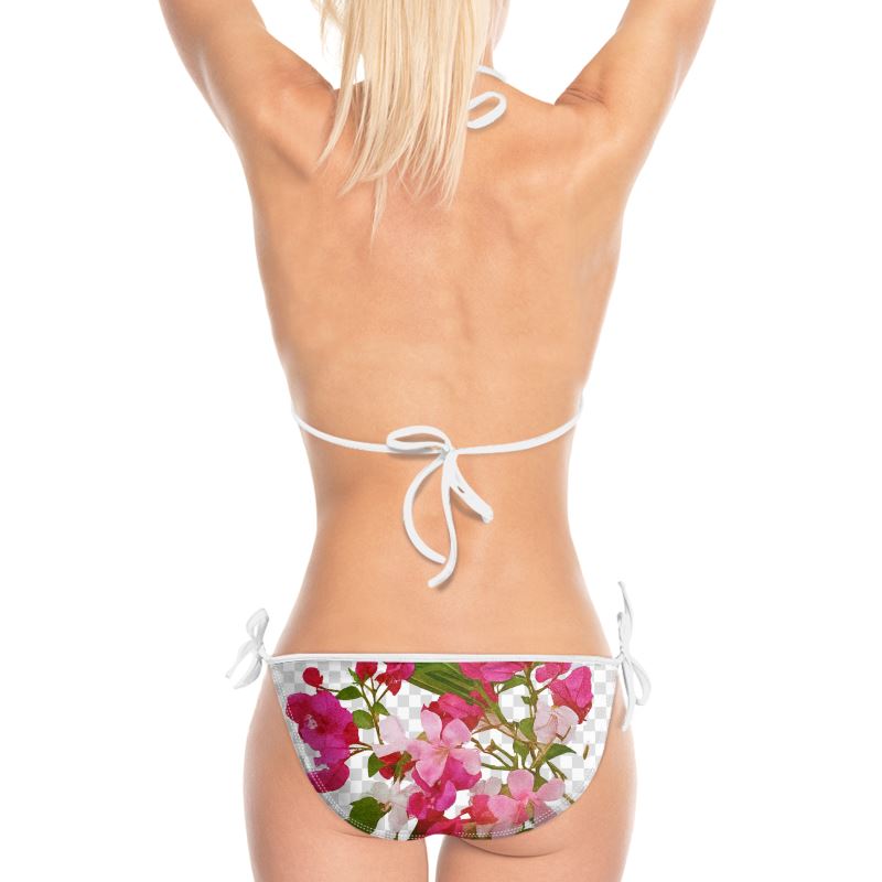 Bikini esclusivo a fiori rosa