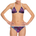 Bikini esclusivo con fiori viola