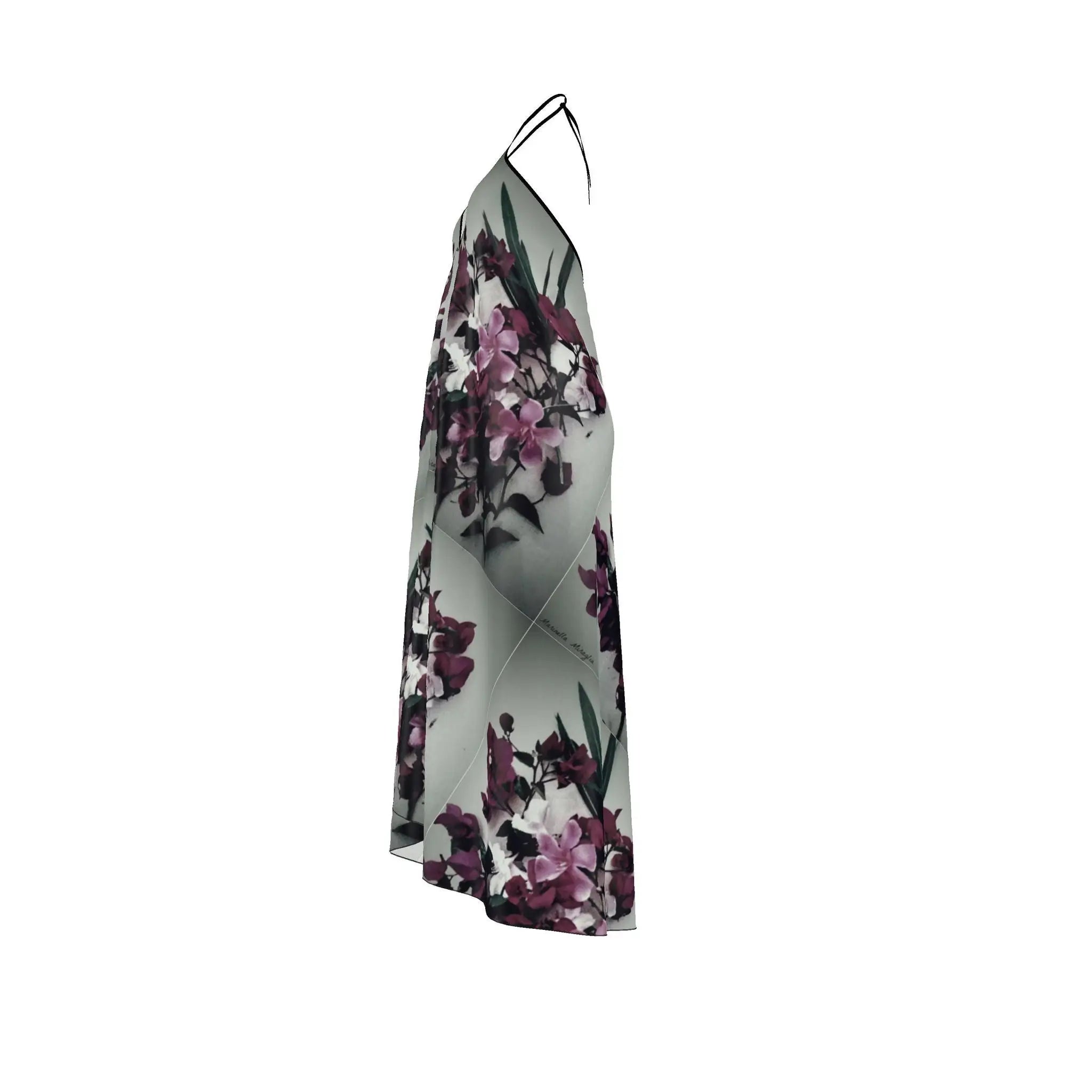 Abito Scollo Halter esclusivo a tema floreale