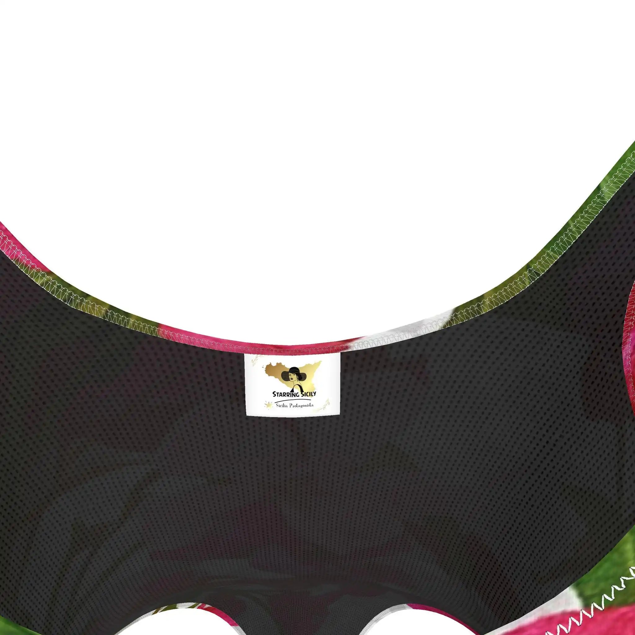 Costume da bagno intero a scacchi e fiori
